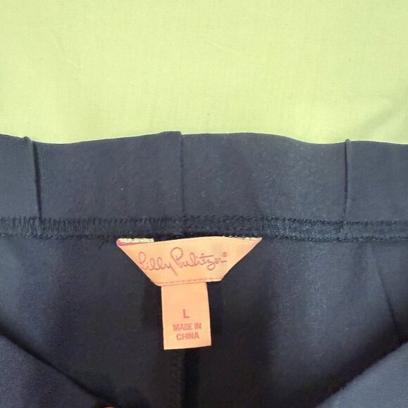Lilly Pulitzer Biaocchi Pant Women’s Large True Navy Legging-Fit NWT - Picture 2 of 8
